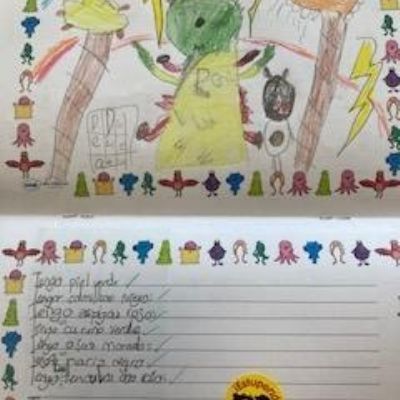 Year 3 using numbers and colours to describe their monsters!